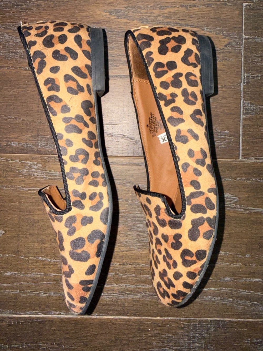 Mossimo Leopard Print Smoking Flats Loafers Size 5.5 Animal Print Slip-On Shoes - Picture 7 of 16